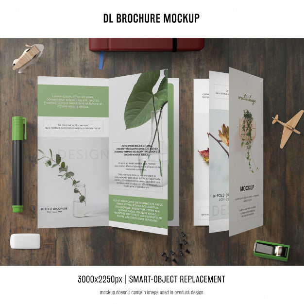 Portrait Dl Brochure Mockup Psd