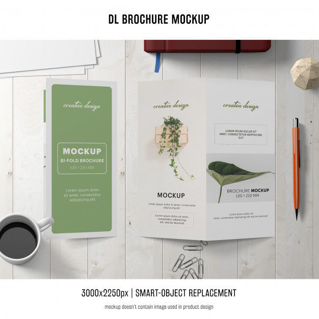 Portrait Dl Brochure Mockup Psd