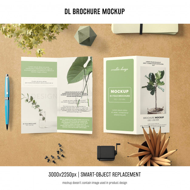Portrait Dl Brochure Mockup Psd