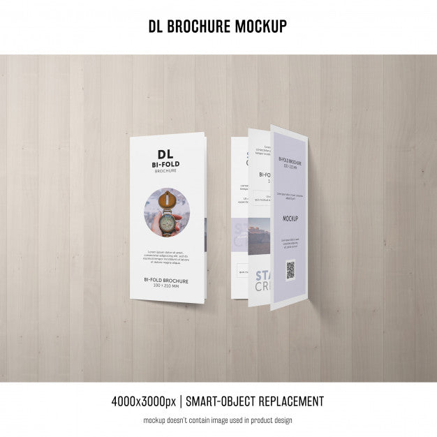 Portrait Dl Brochure Mockup Psd
