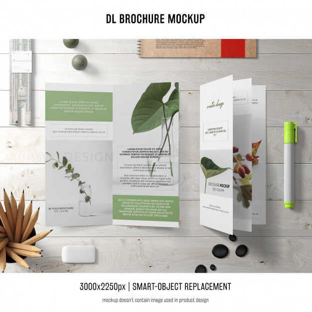 Portrait Dl Brochure Mockup Psd