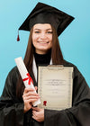 Portrait Of Student Holding University Diploma Psd