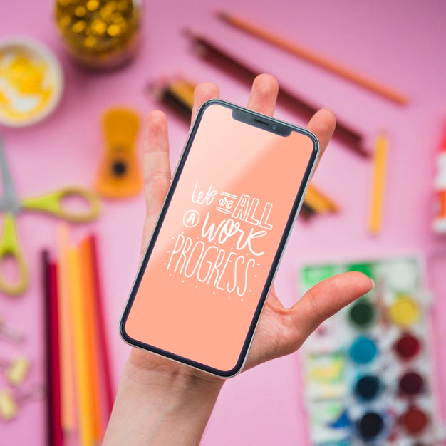 Positive Message On Electronic Device Psd