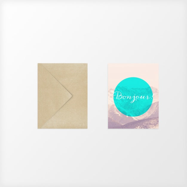 Postcard Mock Up Design Psd