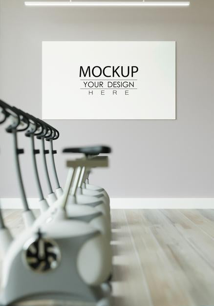 Poster Frame In Fitness Gym Mockup Psd