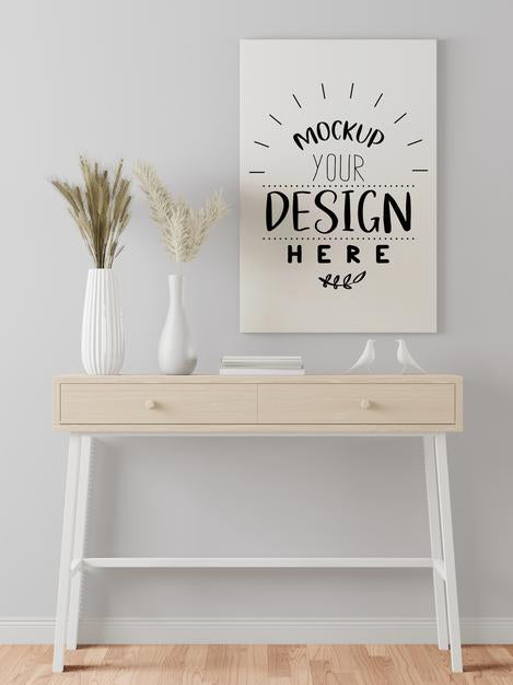 Poster Frame In Hall Mockup Psd