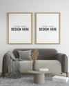 Poster Frame In Living Room Mock Up Psd