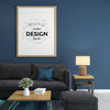 Poster Frame In Living Room Mock Up Psd