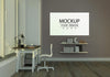 Poster Frame In Living Room Mock Up Psd