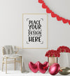 Poster Frame In Living Room Mockup Psd