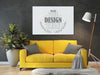 Poster Frame In Living Room Mockup Psd