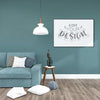 Poster Frame In Living Room Mockup Psd