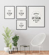 Poster Frame In Living Room Mockup Psd