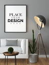 Poster Frame In Living Room Mockup Psd