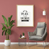 Poster Frame In Living Room Mockup Psd