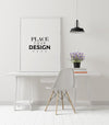 Poster Frame In Living Room Mockup Psd