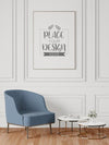 Poster Frame In Living Room Mockup Psd