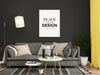 Poster Frame In Living Room Mockup Psd