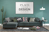 Poster Frame In Living Room Mockup Psd