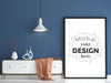 Poster Frame In Living Room Mockup Psd