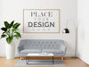 Poster Frame In Living Room Mockup Psd