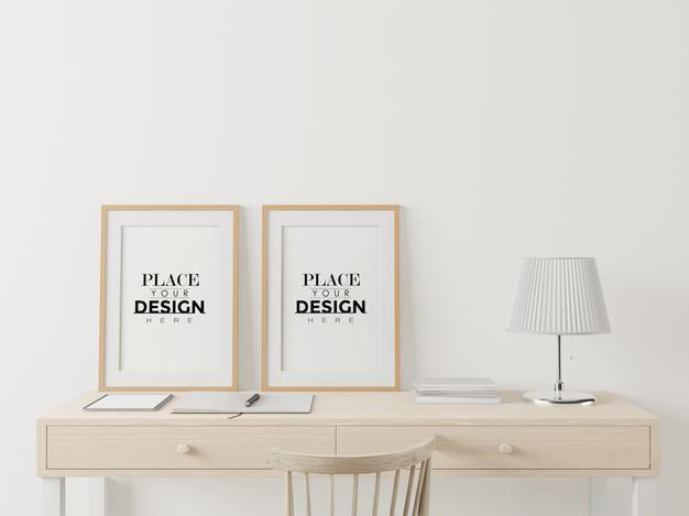 Poster Frame In Living Room Mockup Psd