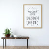 Poster Frame In Living Room Mockup Psd