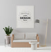 Poster Frame In Living Room Mockup Psd