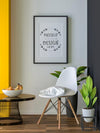 Poster Frame In Living Room Mockup Psd