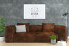 Poster Frame In Living Room Mockup Psd