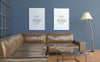 Poster Frame In Living Room Mockup Psd