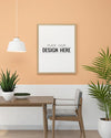 Poster Frame In Living Room Mockup Psd