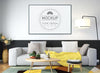 Poster Frame In Living Room Mockup Psd