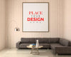 Poster Frame In Living Room Mockup Psd