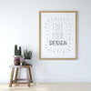 Poster Frame In Living Room Mockup Psd