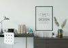 Poster Frame In Living Room Mockup Psd