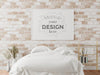 Poster Frame In Living Room Mockup Psd