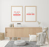 Poster Frame In Living Room Mockup Psd