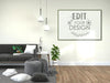 Poster Frame In Living Room Mockup Psd