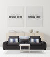 Poster Frame In Living Room Mockup Psd