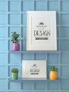 Poster Frame In Living Room Mockup Psd