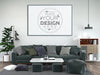 Poster Frame In Living Room Mockup Psd