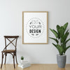 Poster Frame In Living Room Mockup Psd