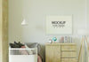 Poster Frame In Living Room Mockup Psd