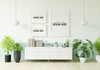 Poster Frame In Living Room Mockup Psd