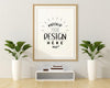 Poster Frame In Living Room Mockup Psd