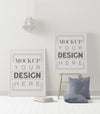 Poster Frame In Living Room Mockup Psd