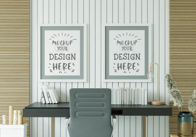Poster Frame In Living Room Mockup Psd