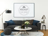 Poster Frame In Living Room Mockup Psd