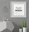 Poster Frame In Living Room Mockup Psd